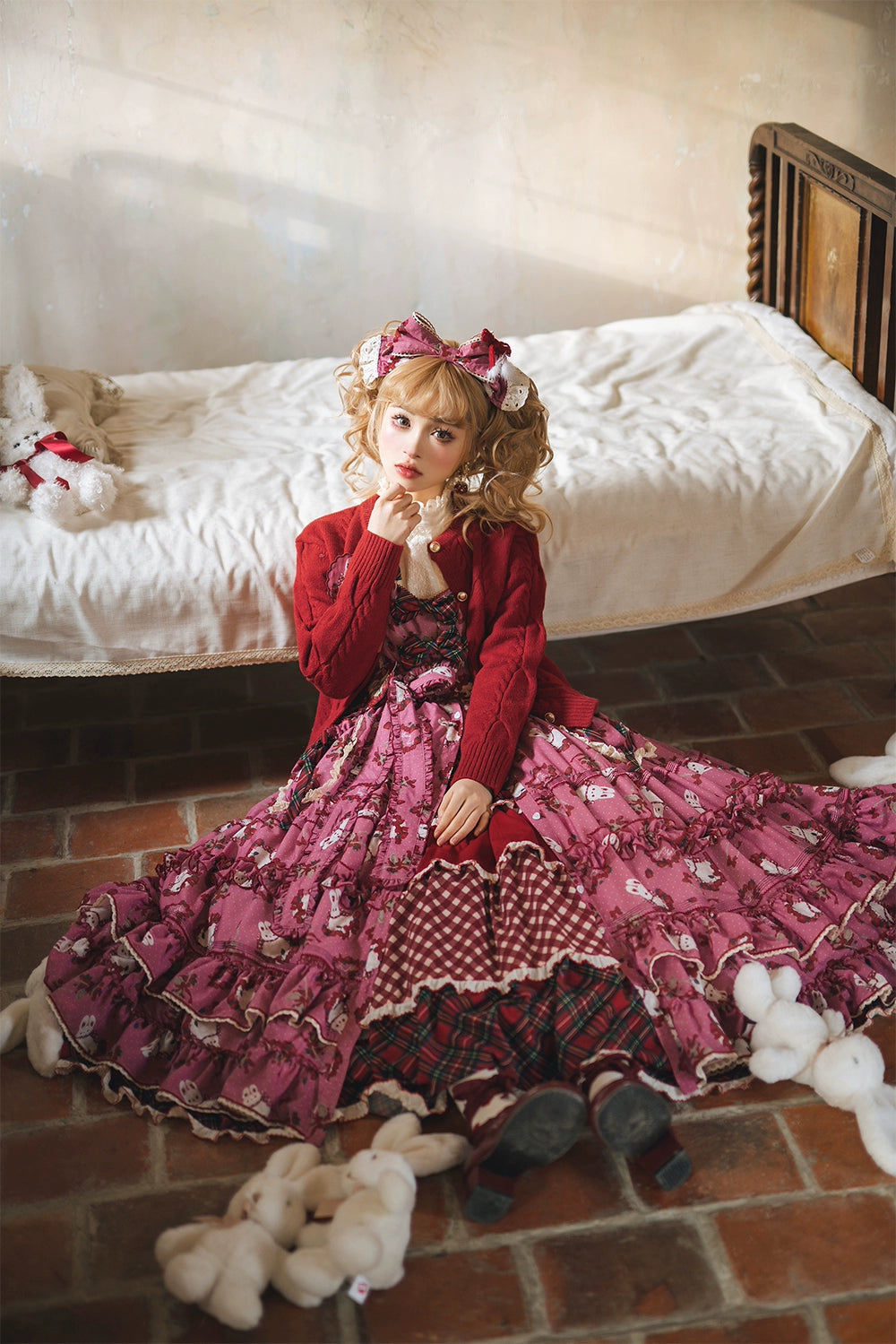 【予約販売】Sweet Berry Rabbit ティアードスカート