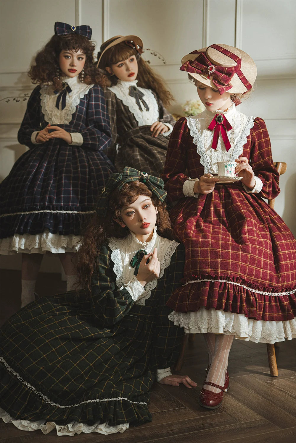 [Pre-order] British Classical Lolita Warm Check Dress