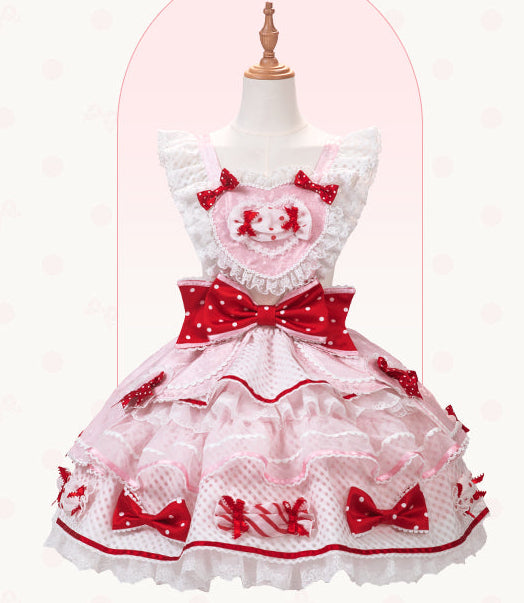 【受注予約12/8まで】Candy Doll サスペンダースカート