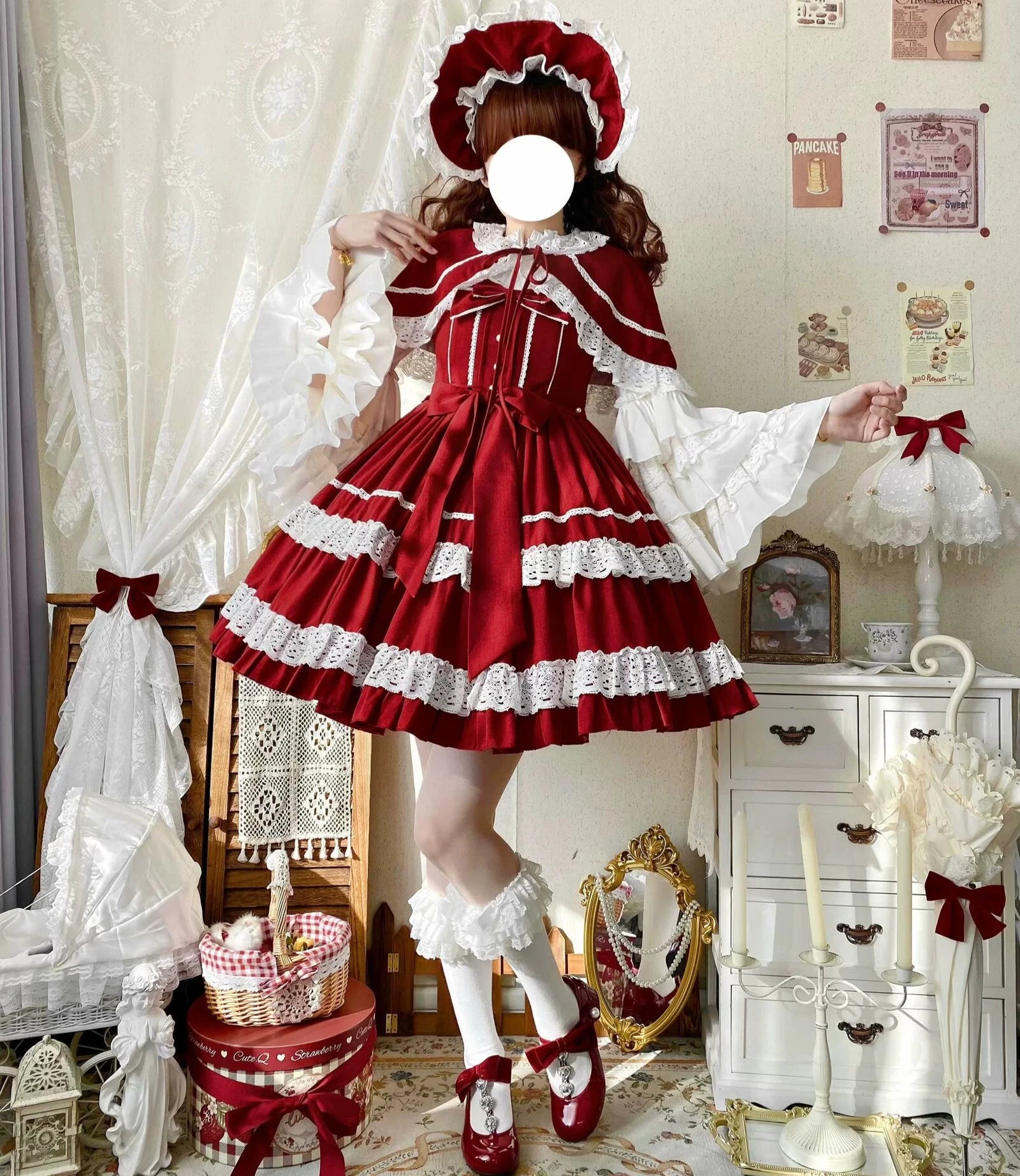 Caramel Doll レースのジャンパースカート
