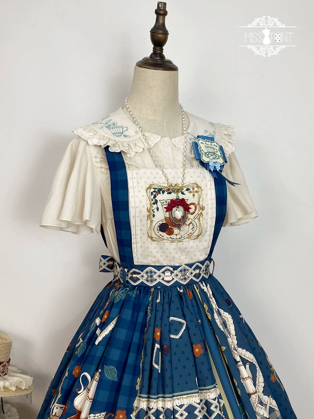 【予約販売】Picnic Tea Party 2wayサロペットスカート
