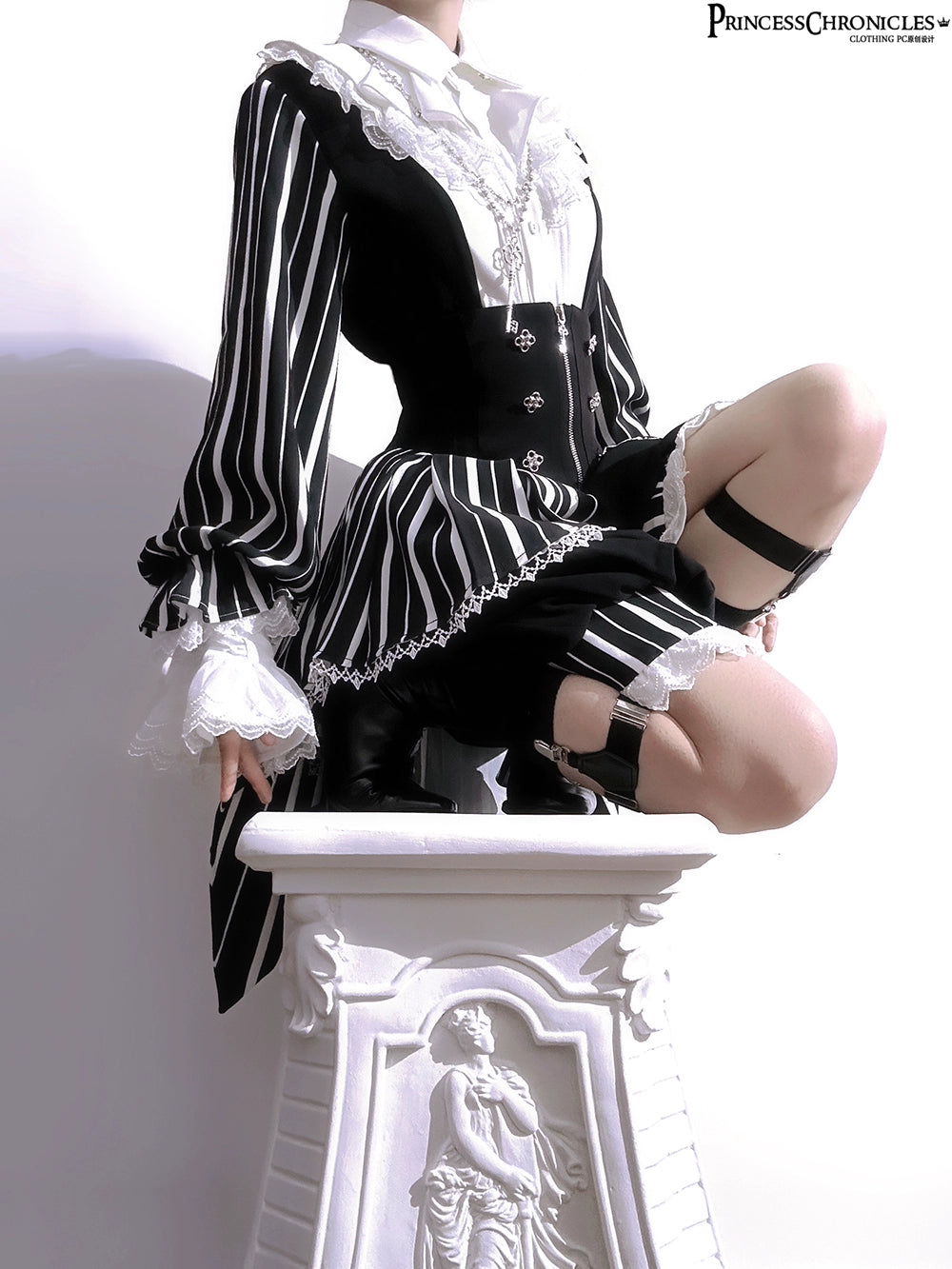 【予約販売】Marvelous Trick 皇子系ストライプショートパンツ