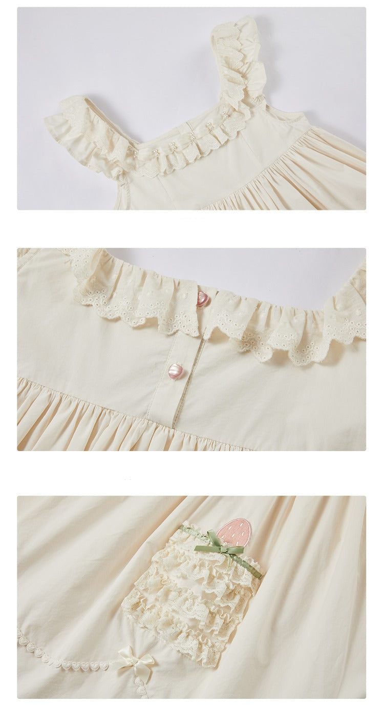 [Pre-orders available until 2/10] Swing Strawberry Angel Apron Jumper Skirt