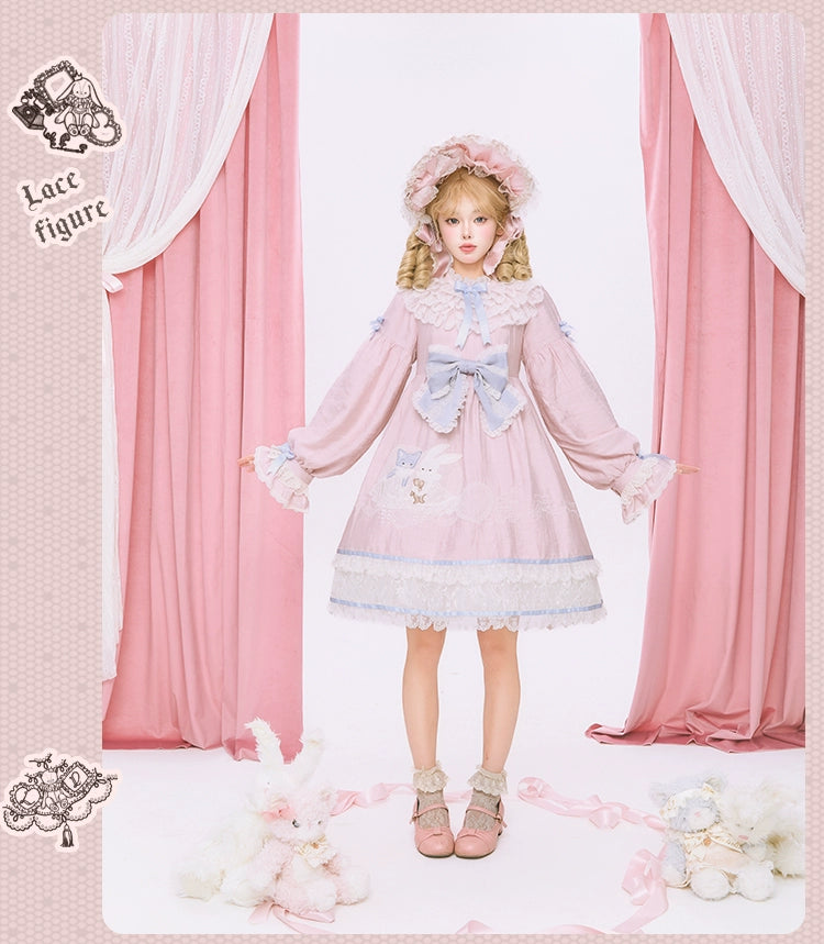 【再販・受注予約12/23まで】Lace Figure アップリケワンピース