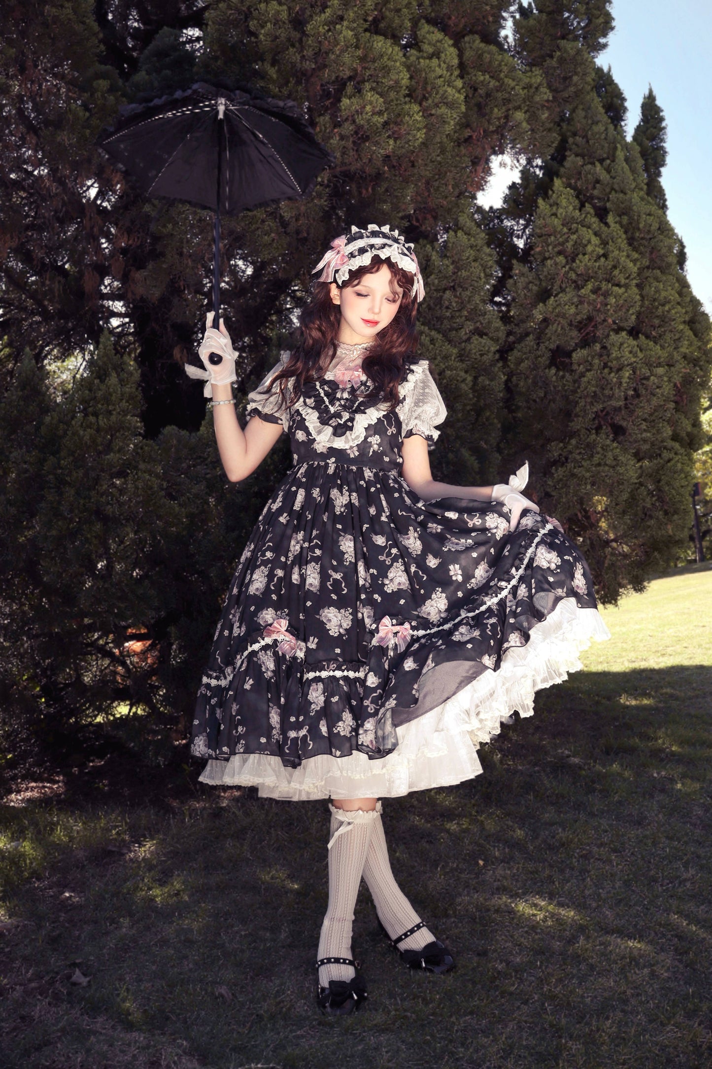 [Sales period ended] Daydream Rosa Classical Rose Pattern Dress