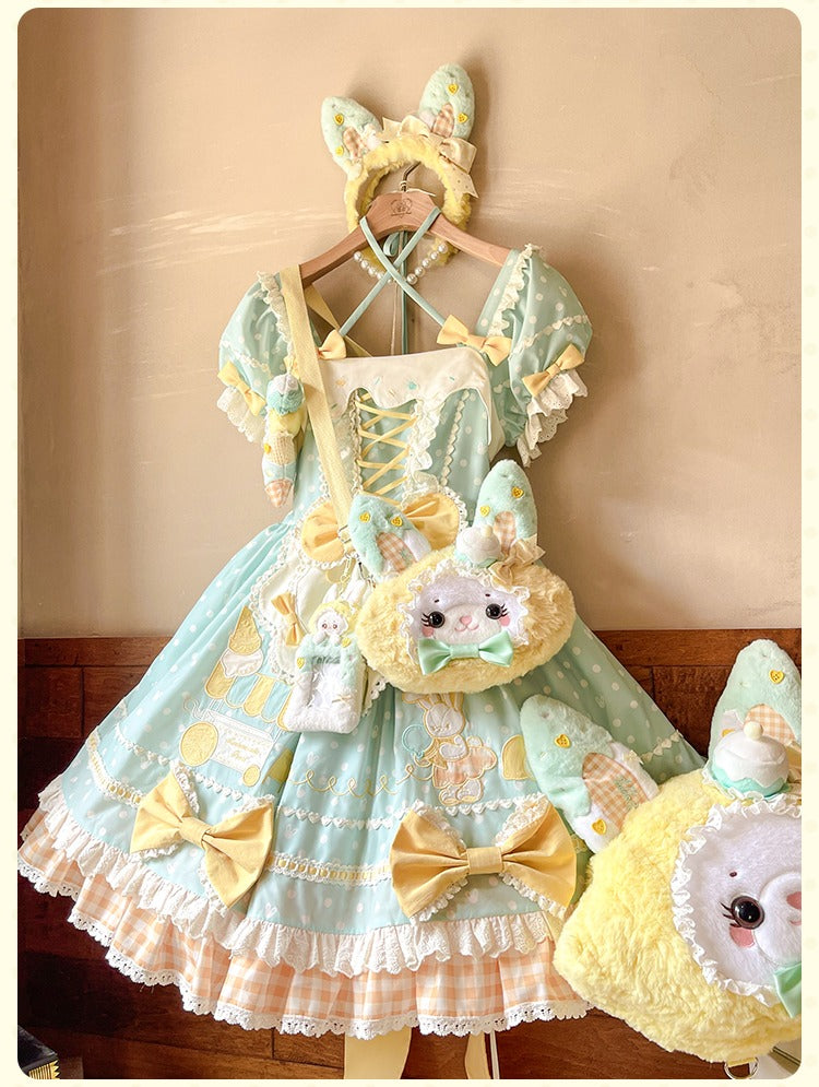 【受注予約9/8まで】Summer Ice Cool リボンの水玉ワンピース