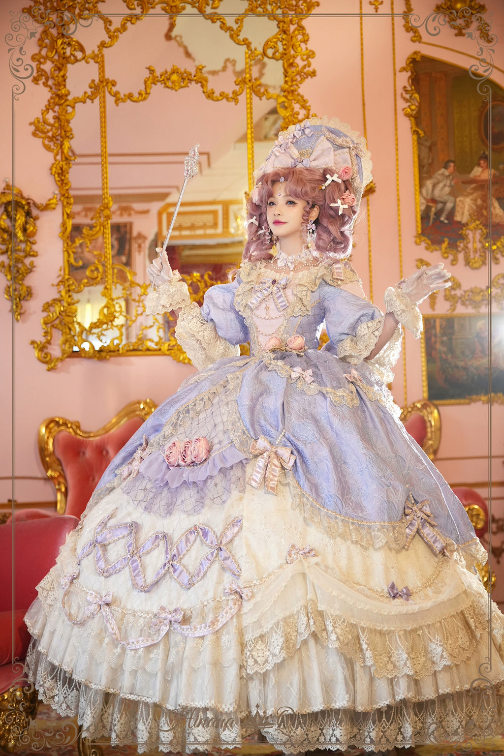 【受注予約6/26まで】Mirror Snow White プリンセスロングドレス・パープル