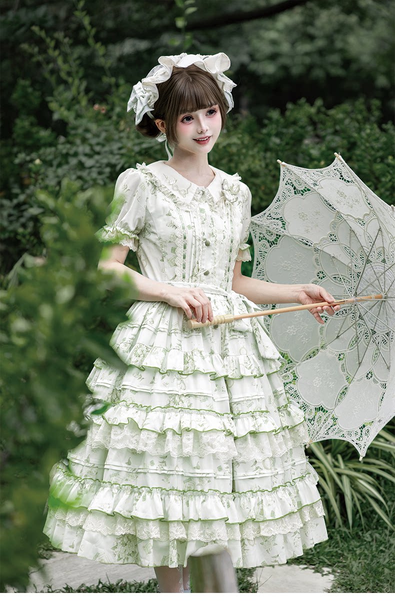 【受注予約9/13まで】Sweet Jasmine 半袖ワンピース