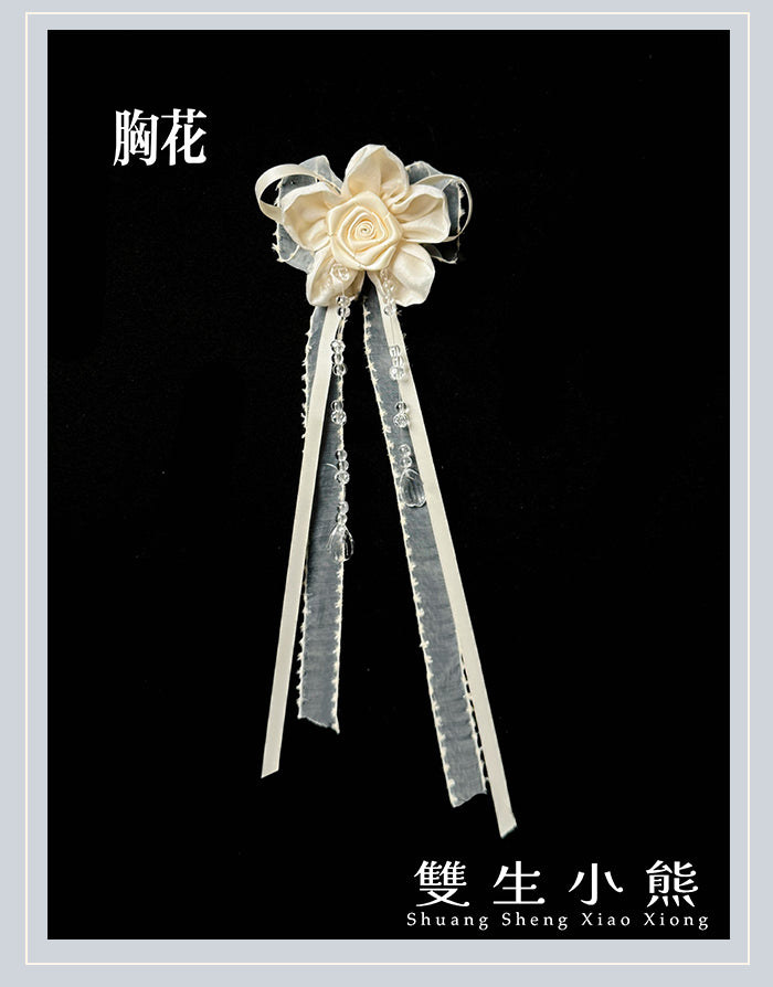 同時購入のみ【受注予約4/28まで】Camellia Dream サッシュベルト・ブローチ・コサージュ・ポシェット