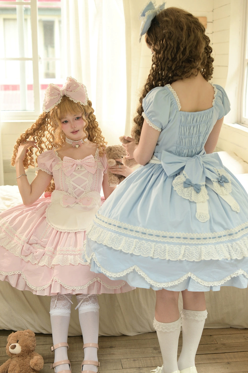 【予約販売】Antique Petal Rabbit リボンワンピース