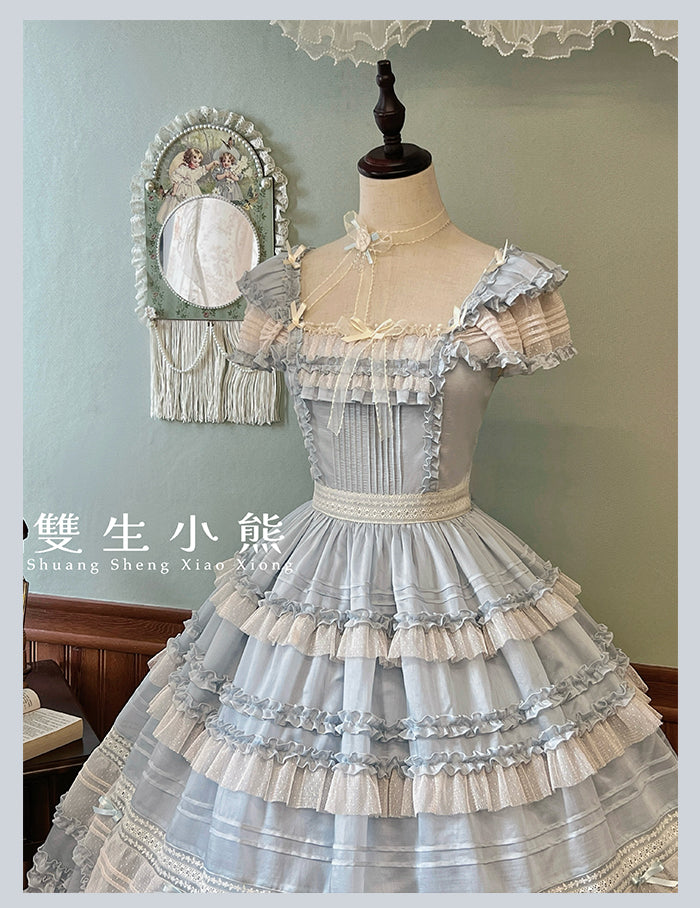 【受注予約4/28まで】Camellia Dream スクエアネックワンピース・ロング丈