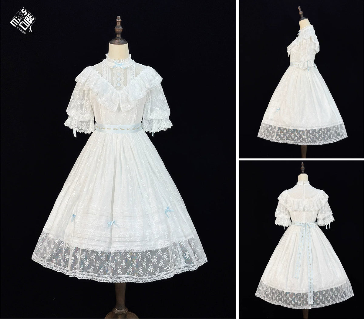 【受注予約10/13まで】Dream Lace クラシカル半袖ワンピース