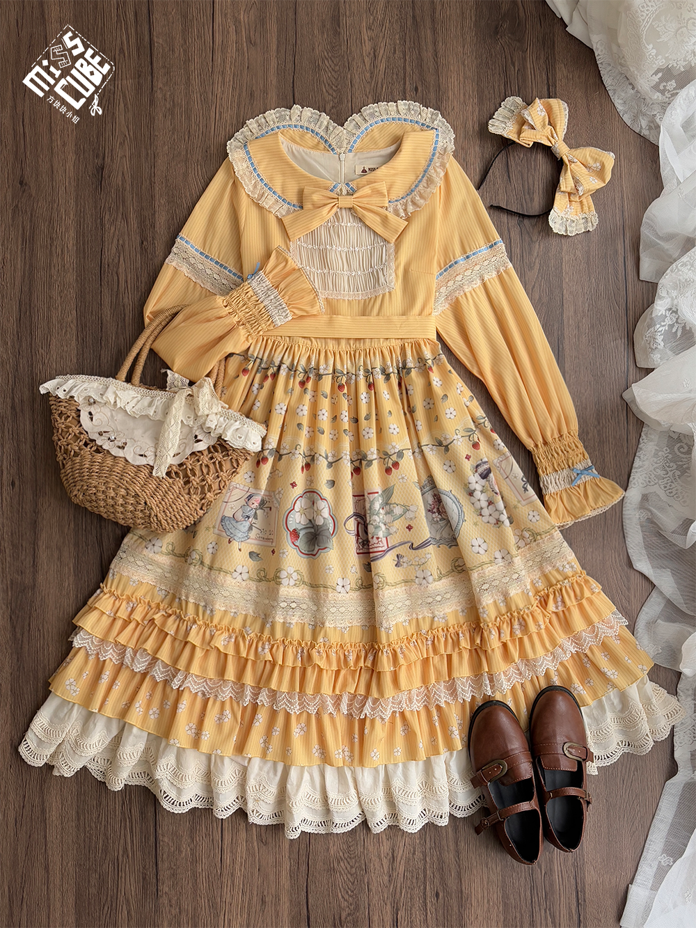 [Pre-orders available until 2/19] Sweetie Sheep Frilled Dress - Print Type