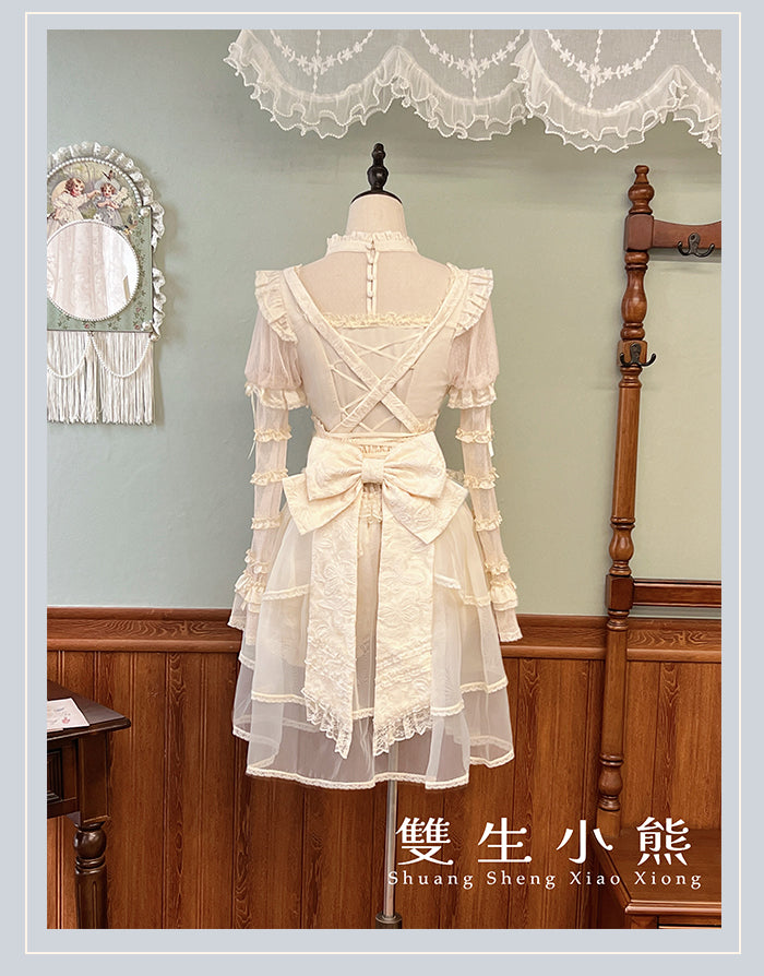 【受注予約4/28まで】Camellia Dream ヴェール付サスペンダーショートパンツ