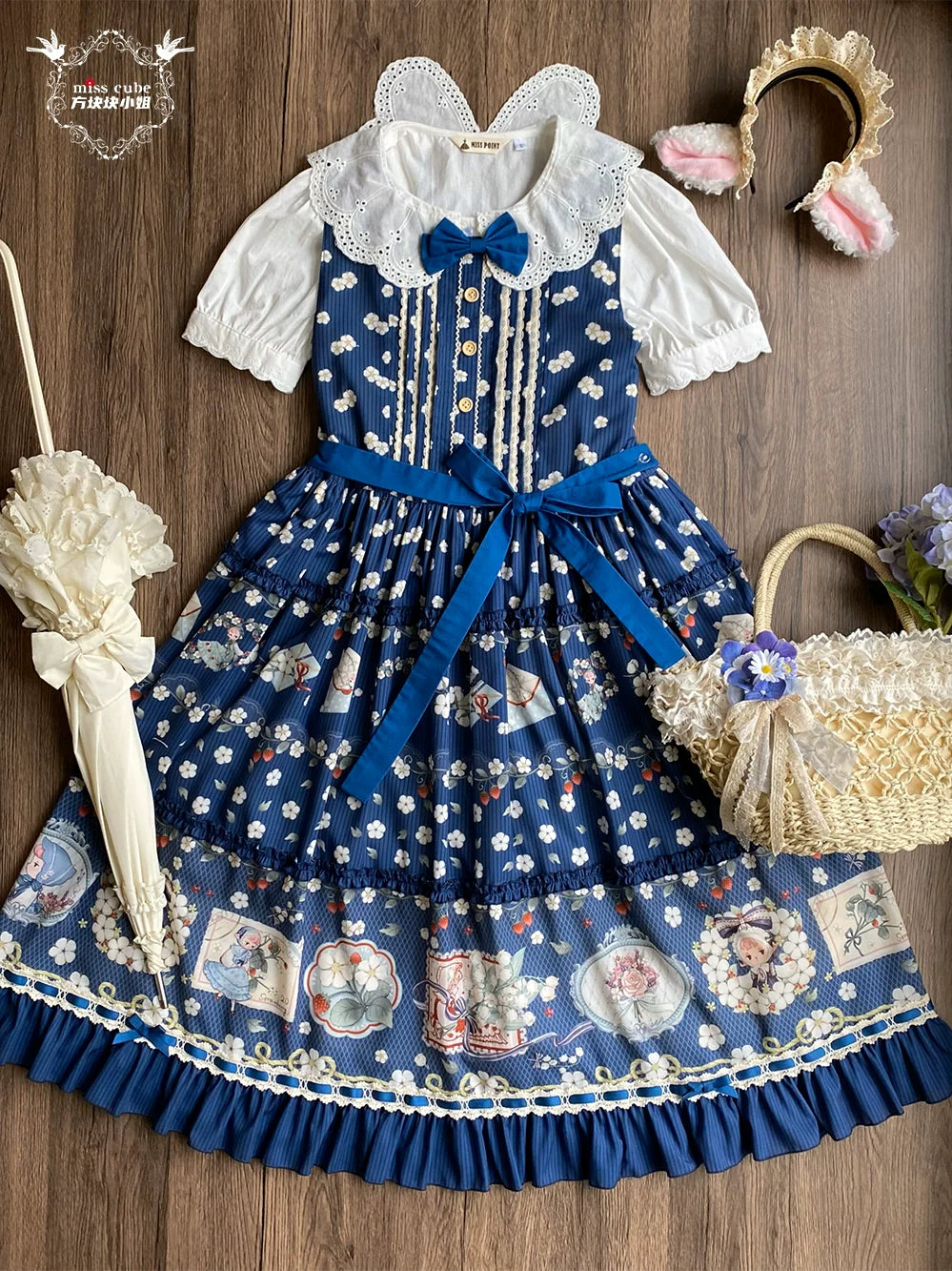【予約販売】Sweetie Sheep フェイクレイヤードワンピース