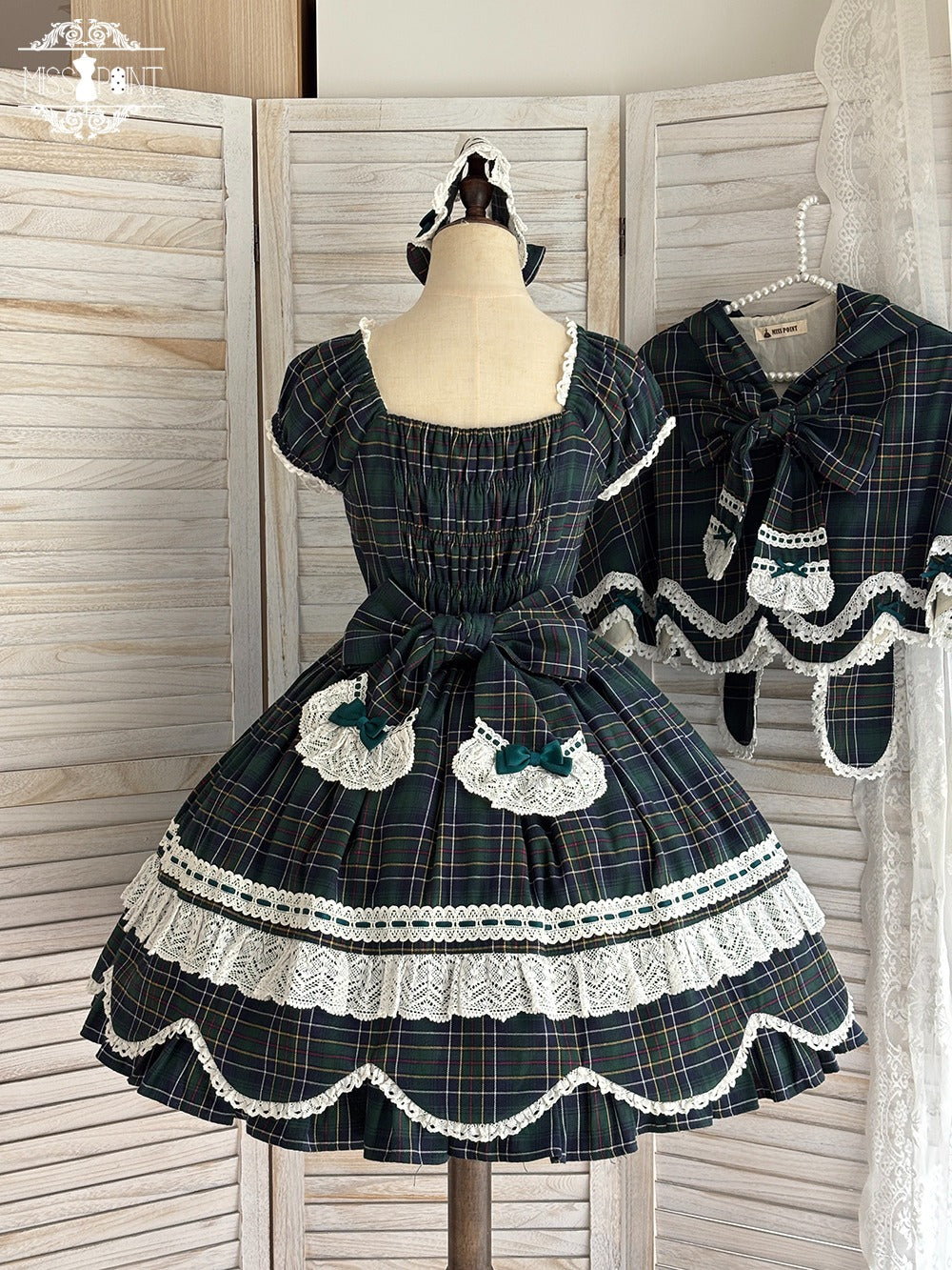【予約販売】Checkered Petal Rabbit リボンワンピース