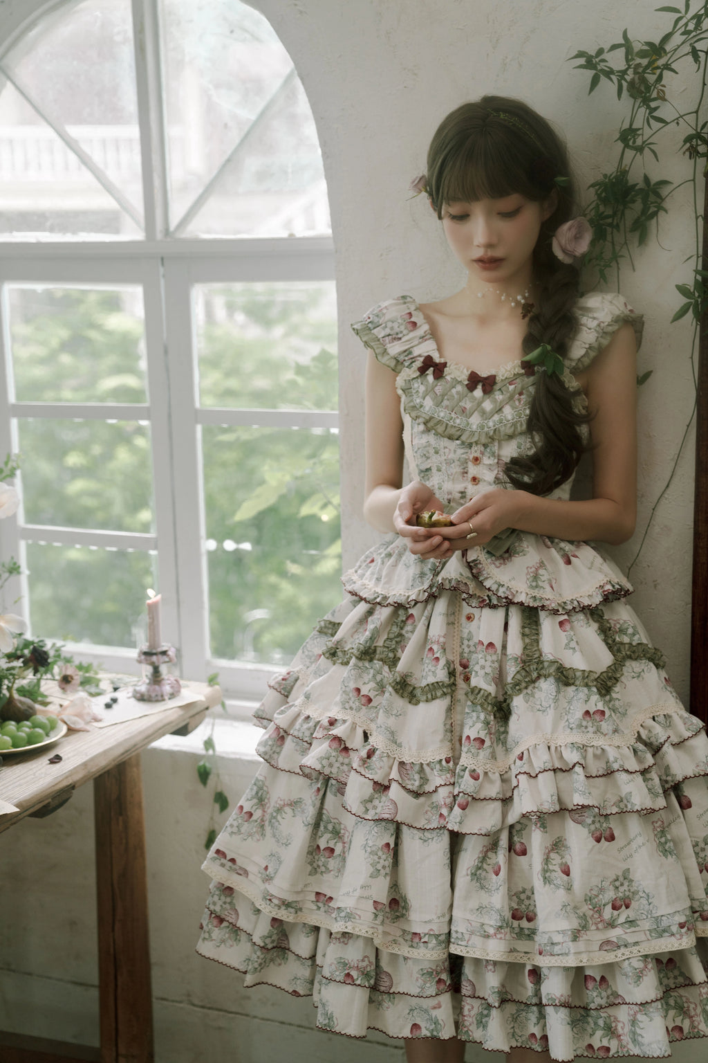 Berry Bells ノースリーブトップスとスカートのセットアップ