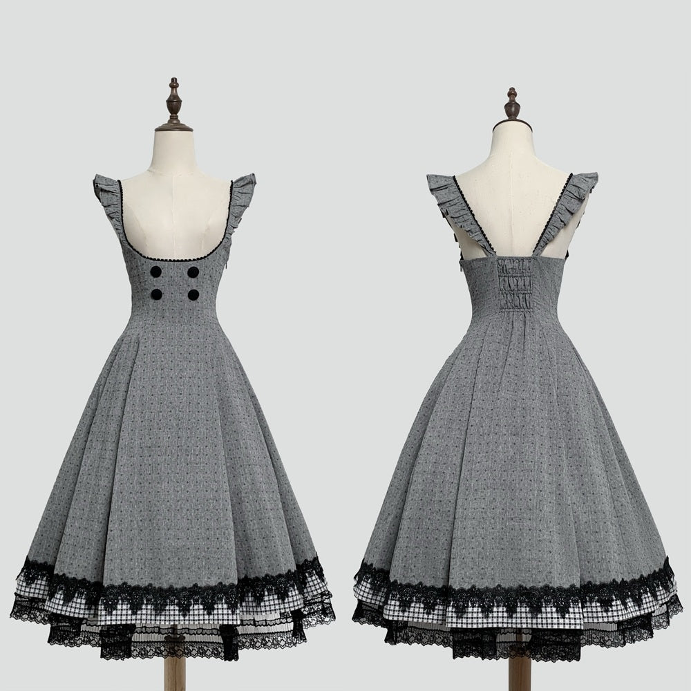 【受注予約6/17まで】Grey Poetry クラシカルジャンパースカート