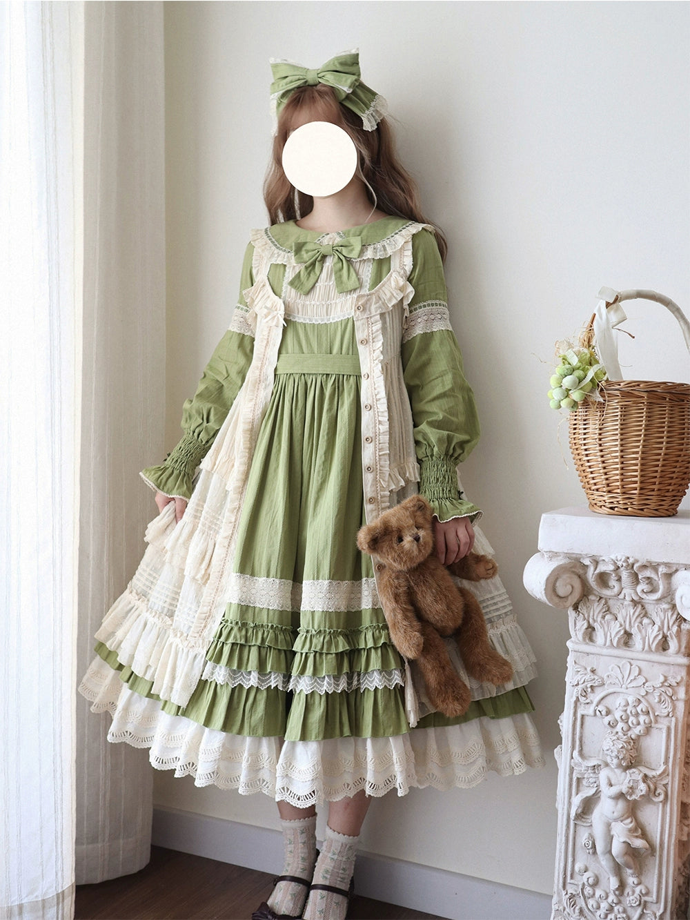 [Pre-orders available until 2/19] Sweetie Sheep Frilled One-Piece Dress - Plain Type