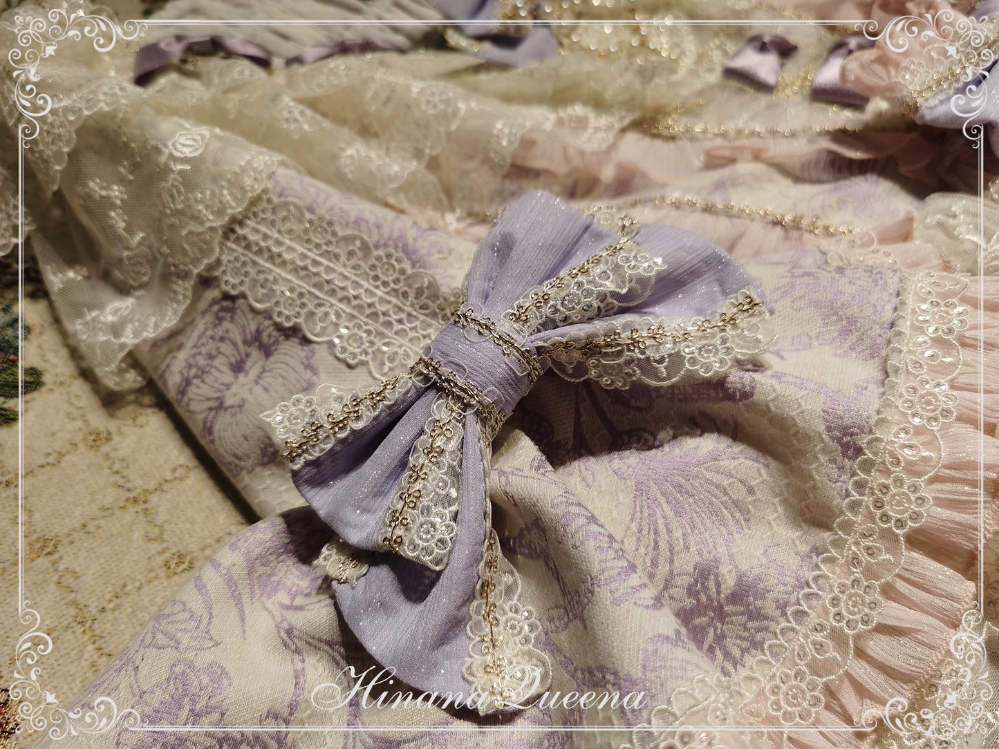 [Pre-orders available until 11/13] Rapunzel-style ribbon and lace luxury long dress