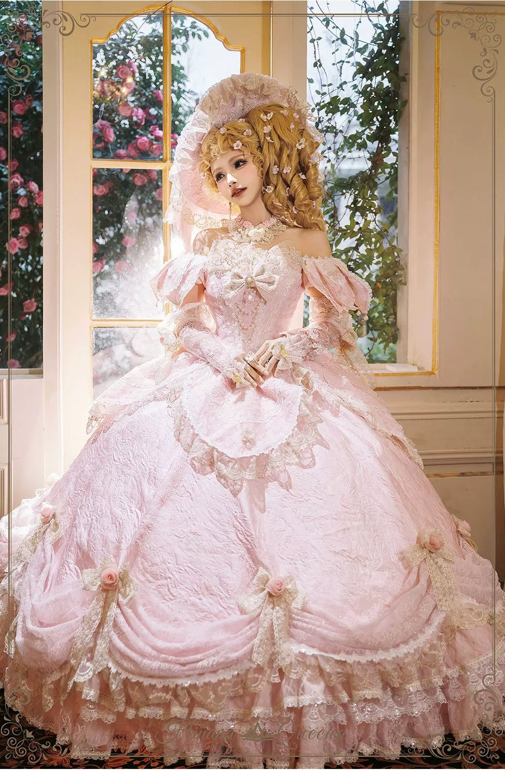 【受注予約9/16まで】With Bell プリンセスドレス ロング丈・ピンク