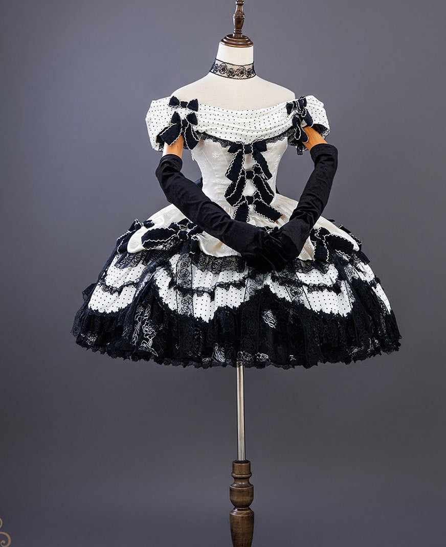 【受注予約11/23まで】The Nightingale of Paris モノトーンドレス・ショートタイプ