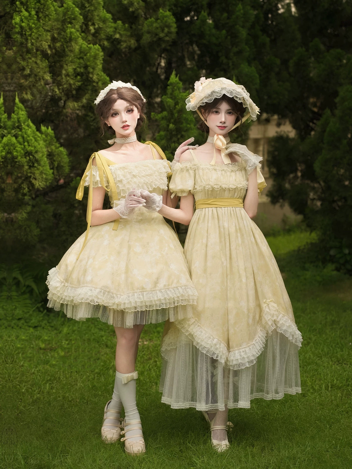 Fallen Blossoms Letter ショート丈ジャンパースカート