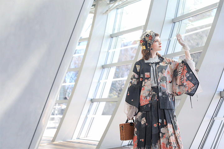 Japanese Lolita Moss Peach Blooming Elegant Haori