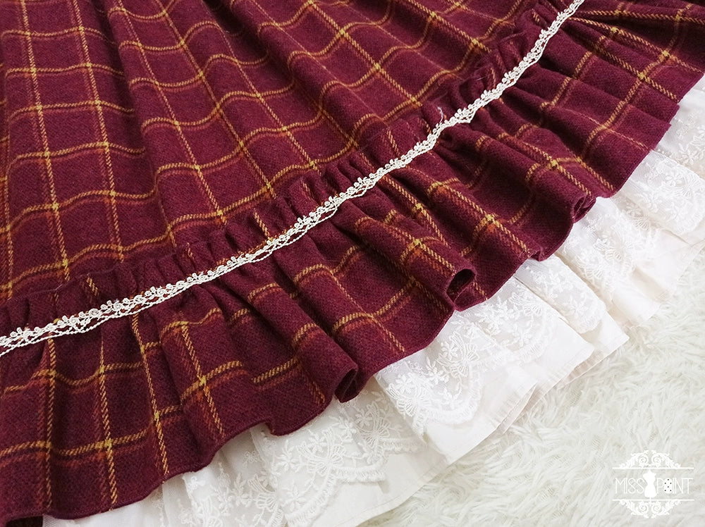 [Pre-order] British Classical Lolita Warm Check Dress