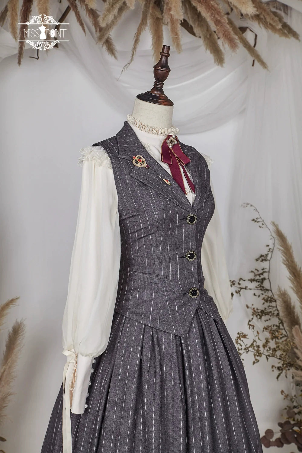 【予約販売】英国クラシカルロリィタ 縦縞ベスト