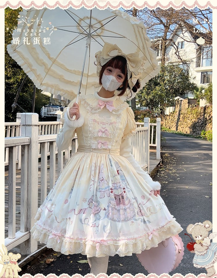 【受注予約12/26まで】Sweet Wedding Cake 刺繍ワンピース