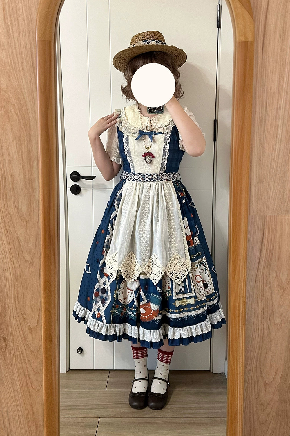 【予約販売】Picnic Tea Party スクエアネックワンピース
