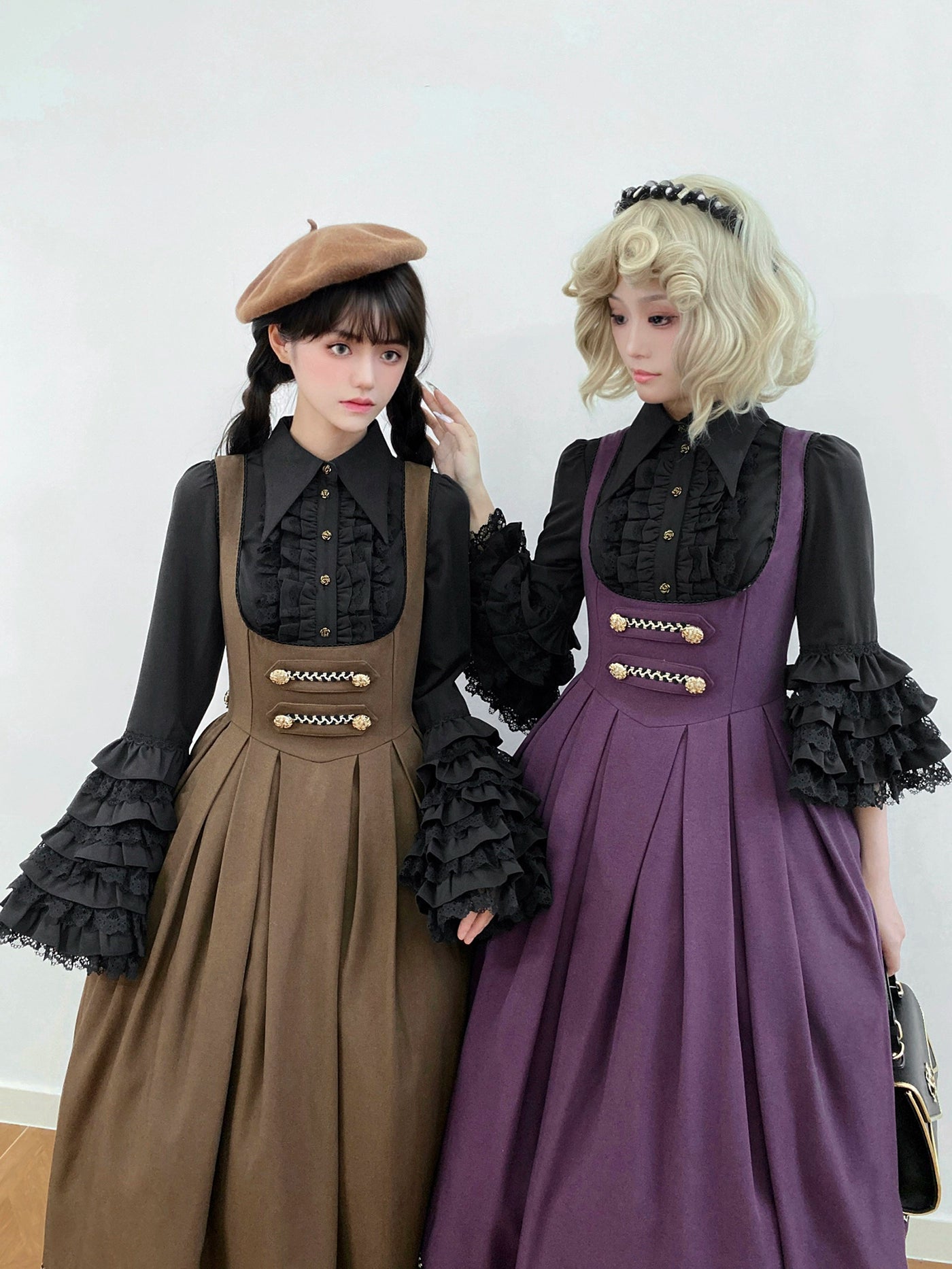 [Resale/Pre-orders available until 10/28] Bright Moon Corset Jumper Skirt, Plain Type [Dark Purple]