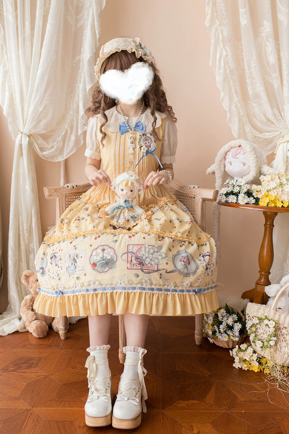[Pre-orders available until 5/8] Sweetie Sheep Print Jumper Skirt