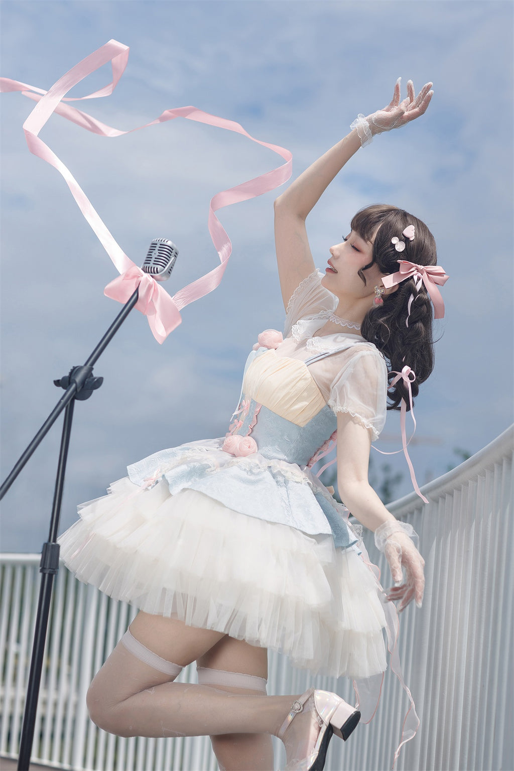 Rose Peach Princess Jumper Skirt