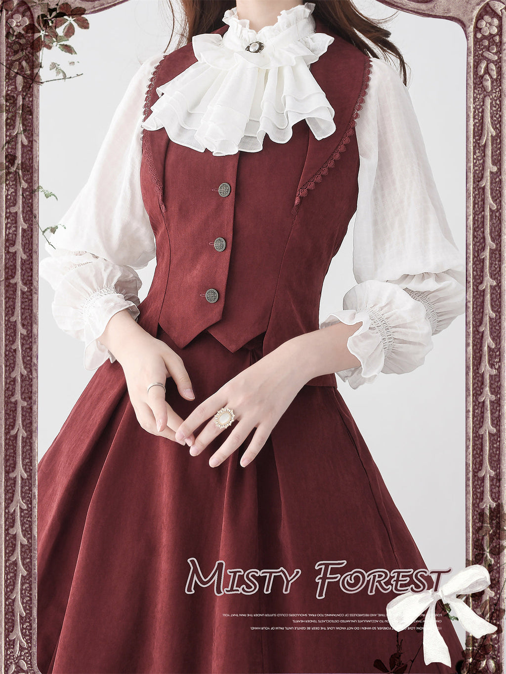 Misty Forest クラシカルベストとスカート 全４色