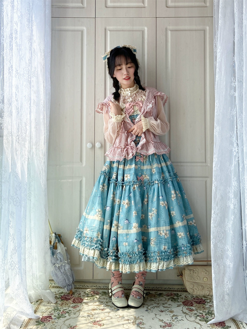 Lily and Wind クラシカルプリントスカートとトップス