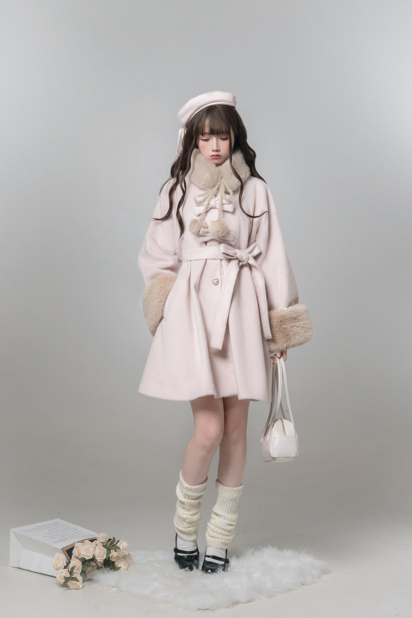 ふわふわベレー帽