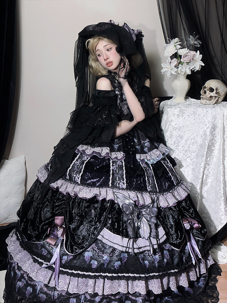 Mysterious Rose 薔薇とレースのセットアップ