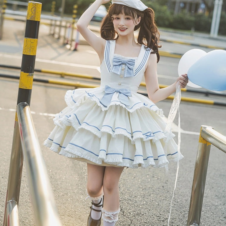 In the Sea Breeze marine style jumper skirt