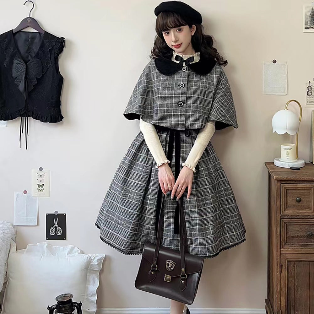 【予約販売】Earl Gray チェックのマント