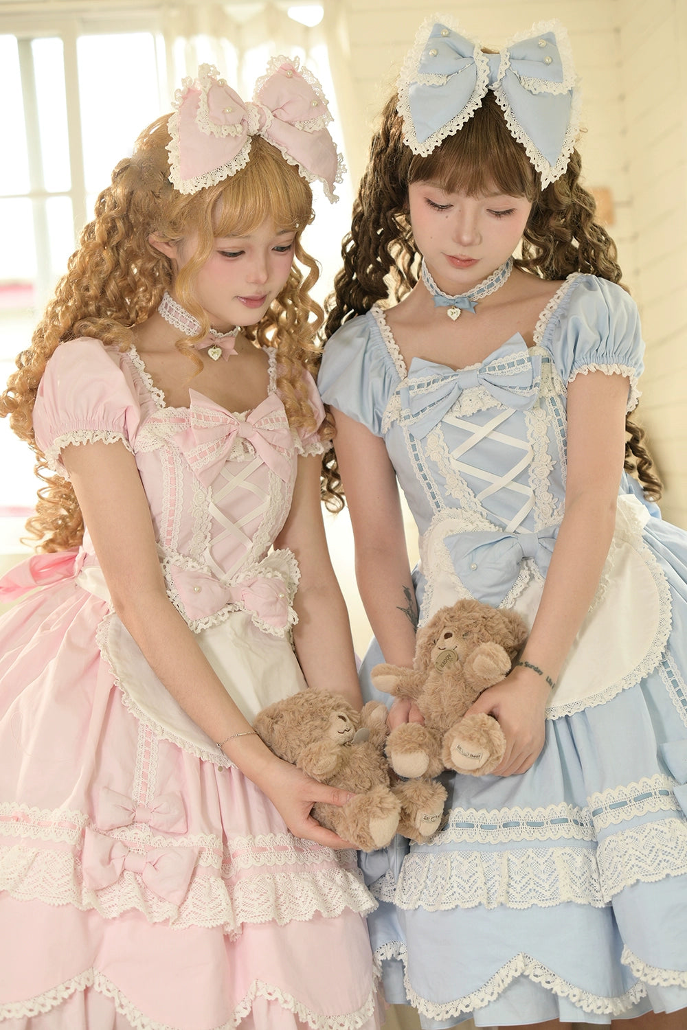【予約販売】Antique Petal Rabbit リボンワンピース