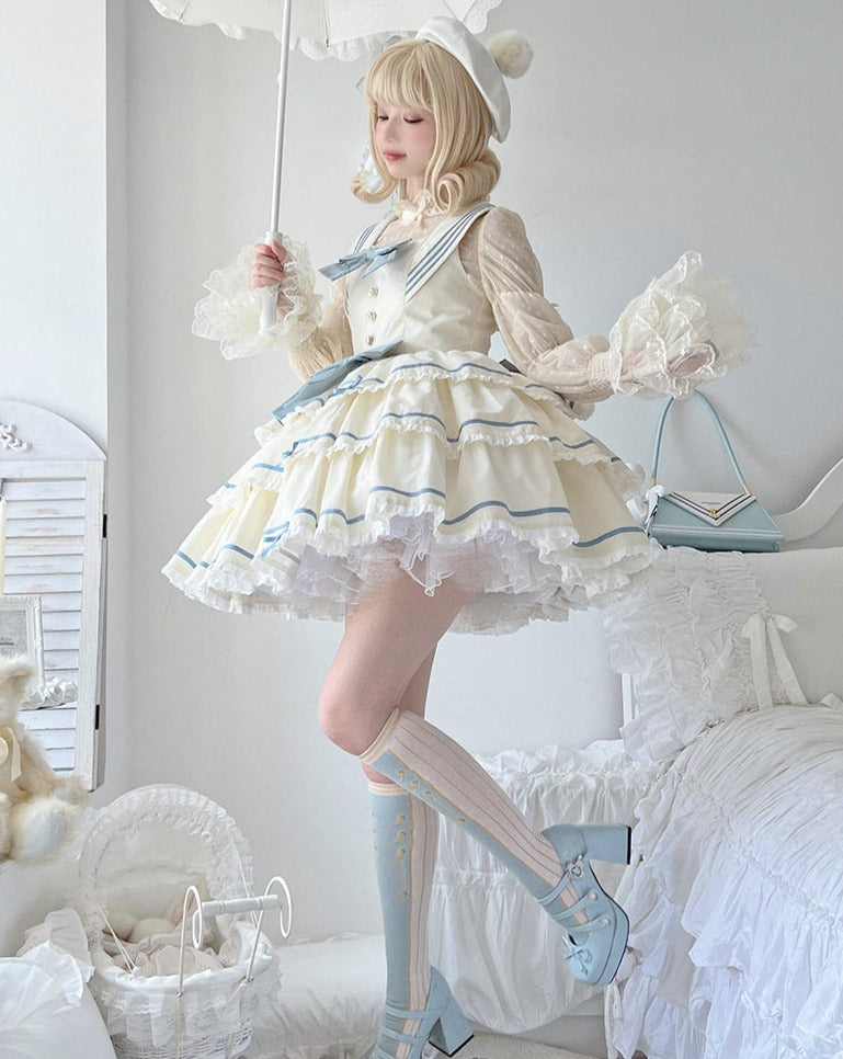 In the Sea Breeze marine style jumper skirt