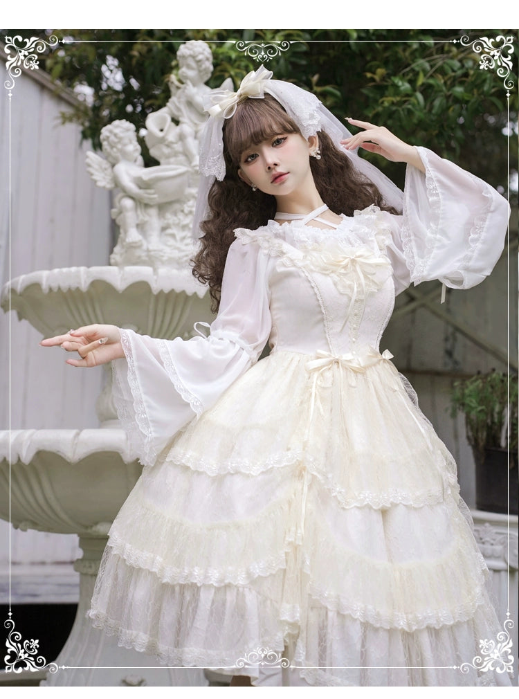 June Bride フラワーレースジャンパースカート 全4色