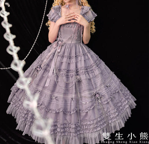 【受注予約4/28まで】Camellia Dream スクエアネックワンピース・ロング丈