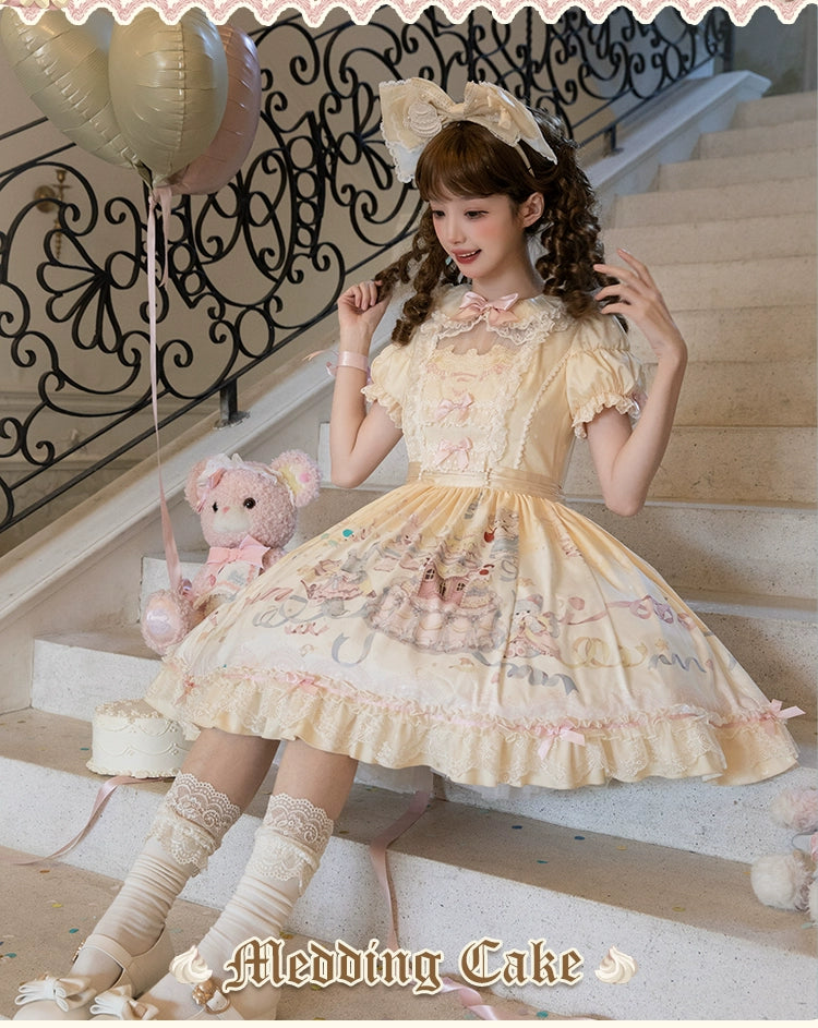 [Pre-orders available until 12/26] Sweet Wedding Cake Embroidered Dress