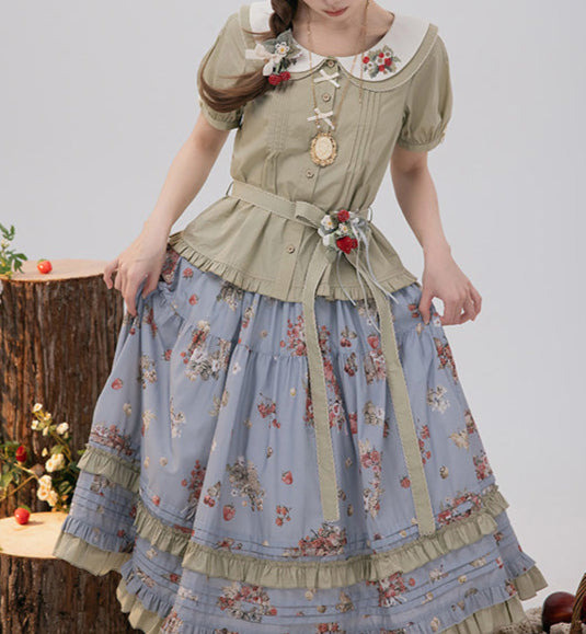 【受注予約4/23まで】Wild Berry Collection プリントスカート
