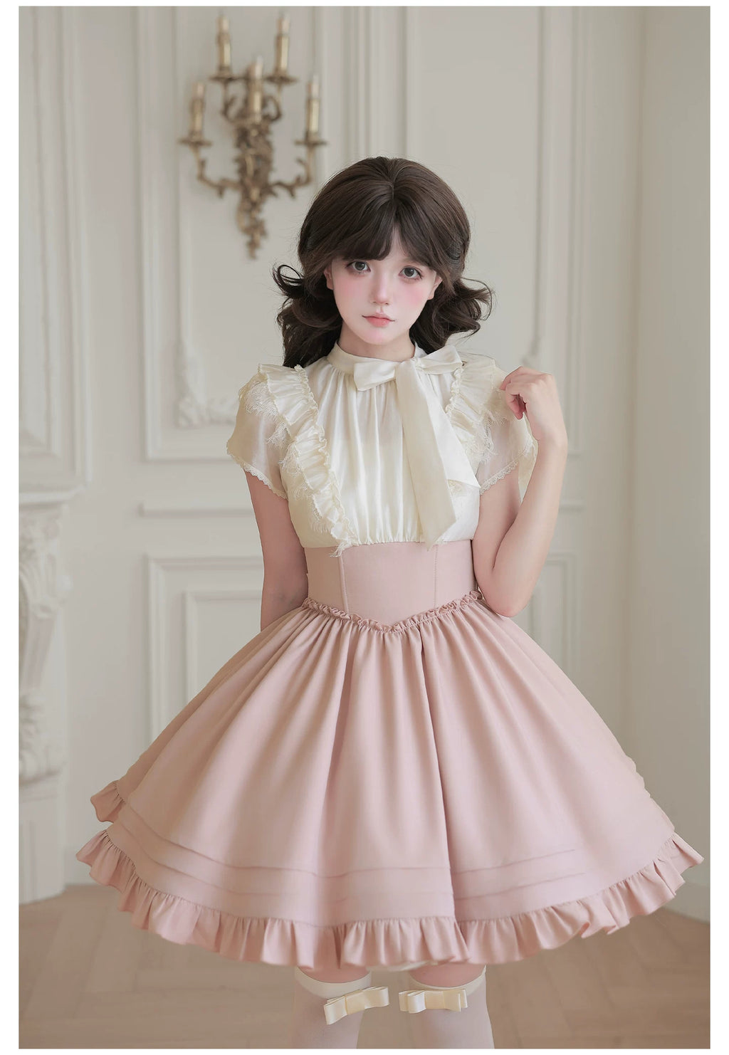 Milky Rose フェイクレイヤードミニワンピース