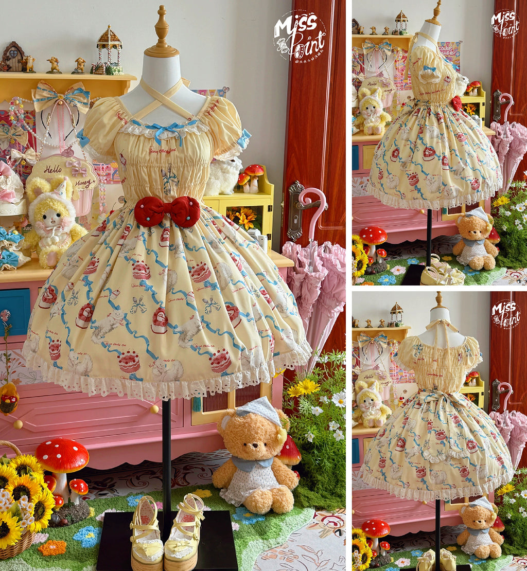【 予約販売】Sweet Cherry Cat ワンピース