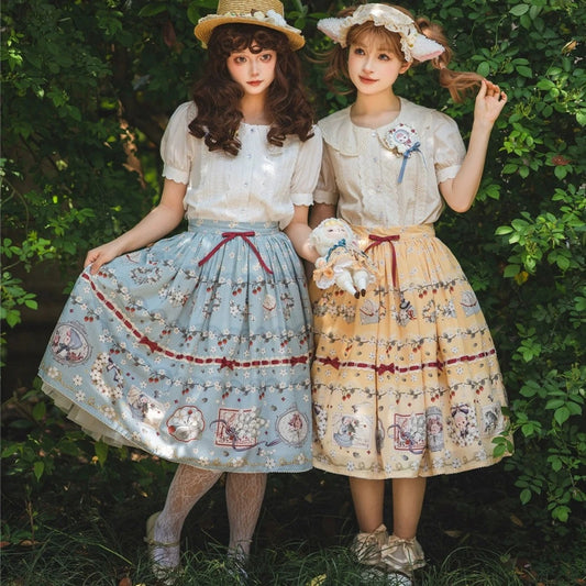 [Pre-orders available until 5/8] Sweetie Sheep Print Skirt